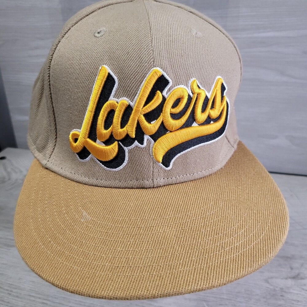Los Angeles Lakers Ultra Game Snapback Hat Beige Adjustable Cap VGC